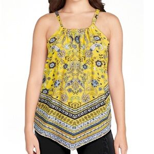 Yellow Paisley Bandana Top